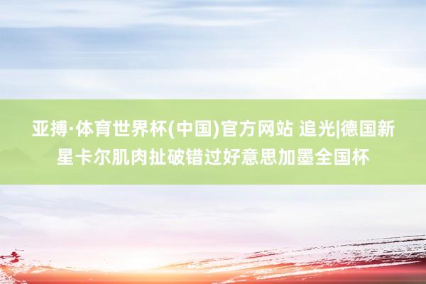 亚搏·体育世界杯(中国)官方网站 追光|德国新星卡尔肌肉扯破错过好意思加墨全国杯